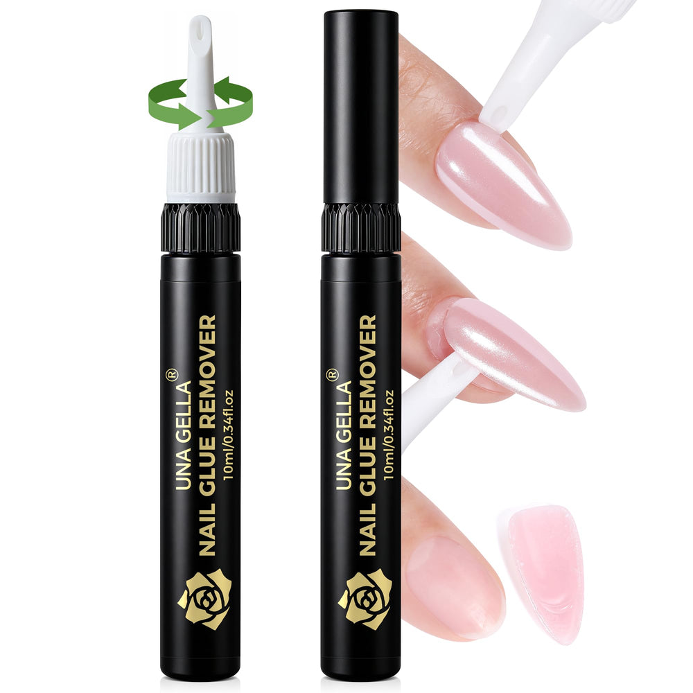 UNA GELLA Nail Glue Remover bottle tip enabling precise, mess-free removal.