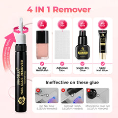 UNA GELLA Nail Glue Remover two-pack offers extended value for ongoing use.