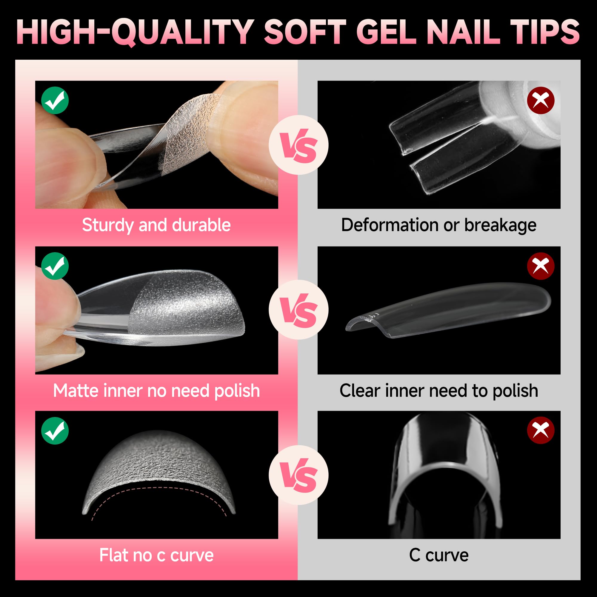 UNA GELLA includes twelve sizes with numbers printed on tips.