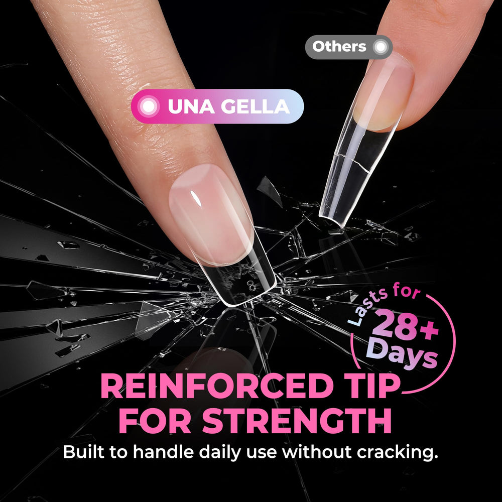 UNA GELLA Nail Tips compatibles con gel y lámpara UV-LED