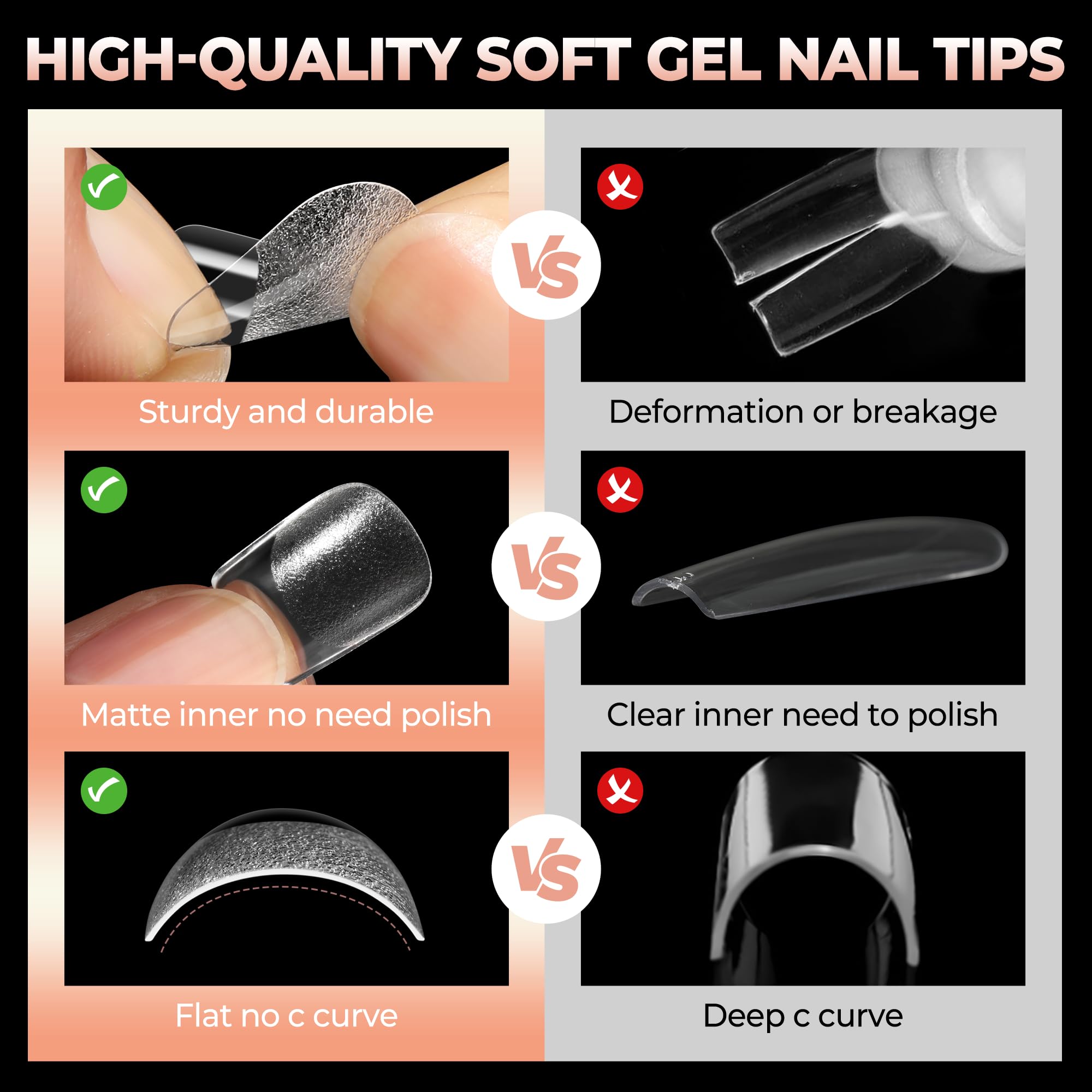 UNA GELLA tips easily removable with acetone without damaging nails