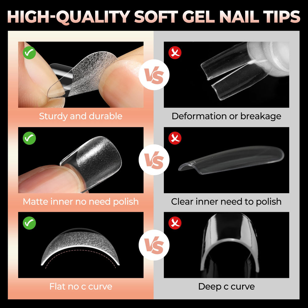 UNA GELLA tips easily removable with acetone without damaging nails