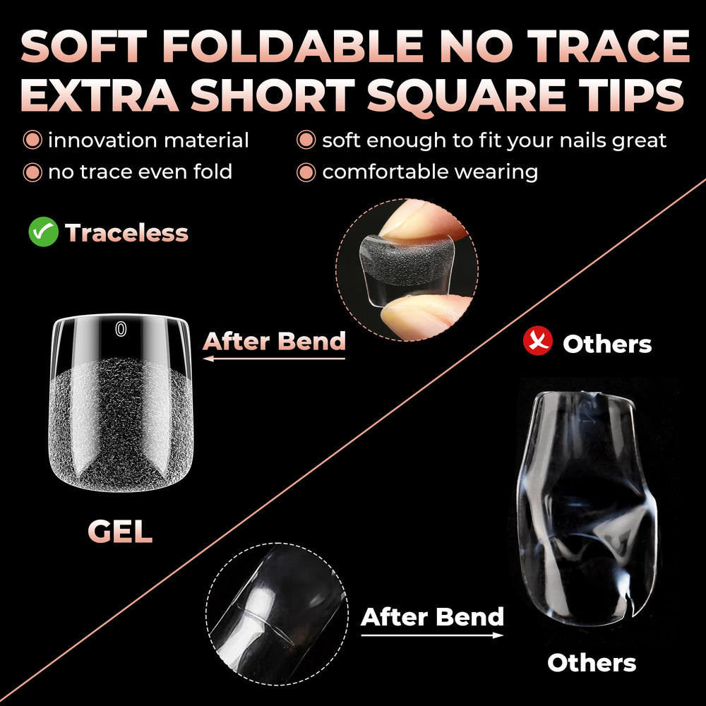 UNA GELLA square tips ideal for salon style manicures and nail art