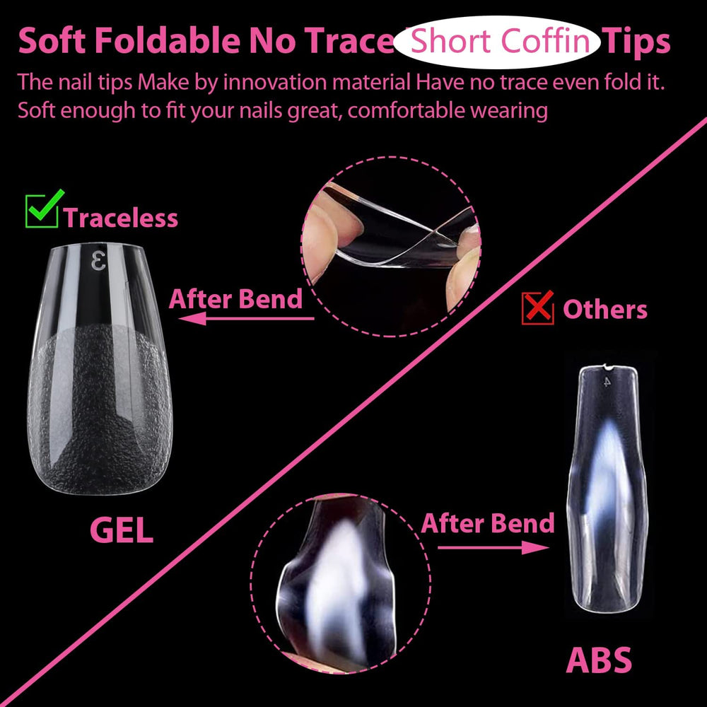 UNA GELLA tips feature a thin back edge for a better natural fit