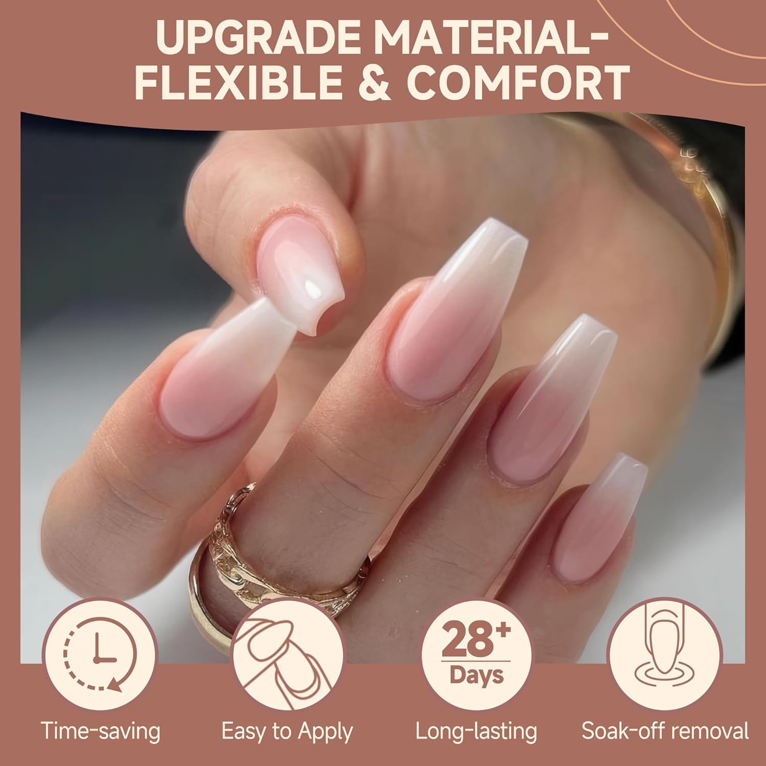 UNA GELLA no-trace tips press easily without leaving marks.