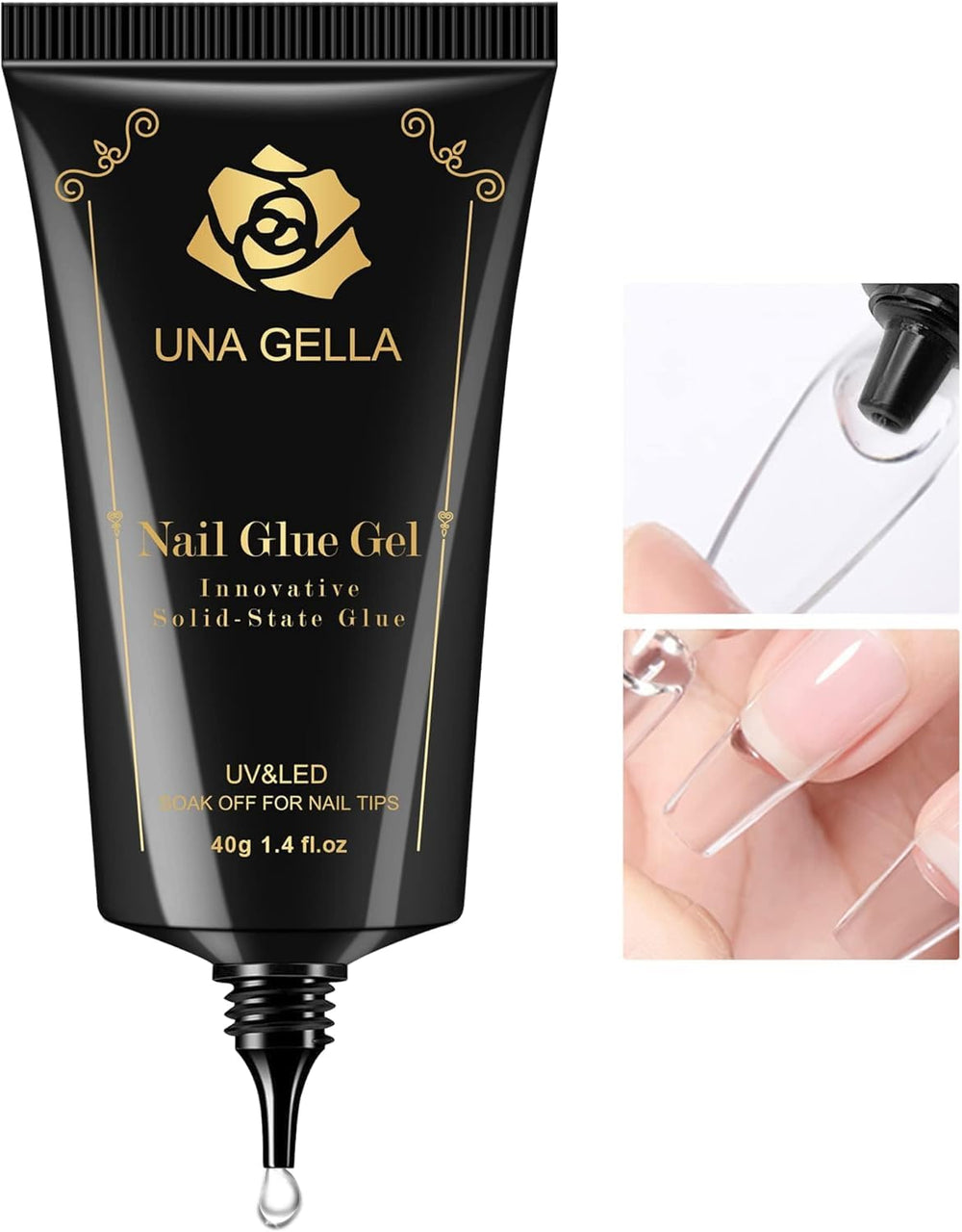 La UNA GELLA es pegamento gel para uñas de 40 g con fijación sólida.