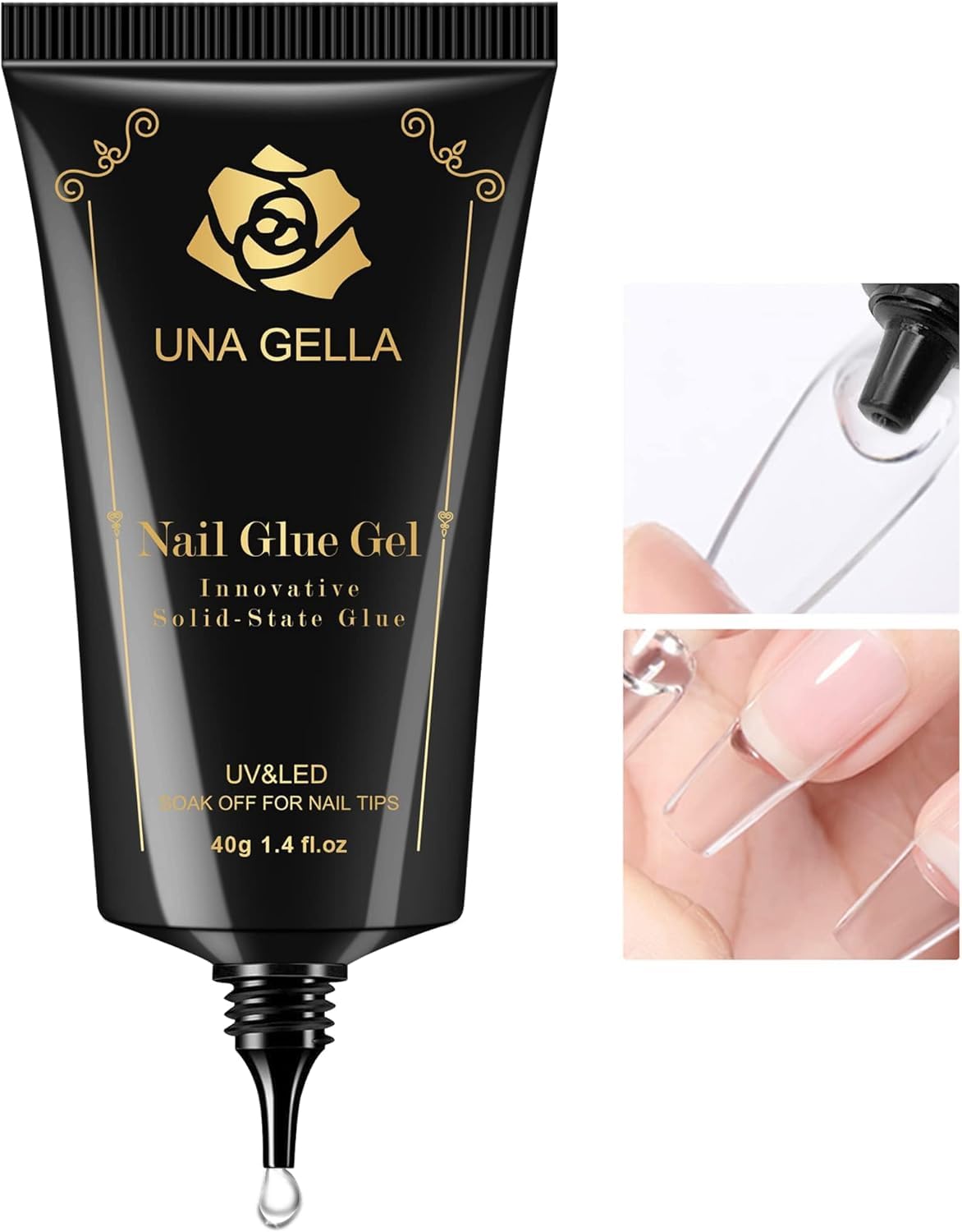 La UNA GELLA es pegamento gel para uñas de 40 g con fijación sólida.