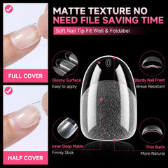 UNA GELLA pre-buffed nails reduce filing, improving adhesion during application.