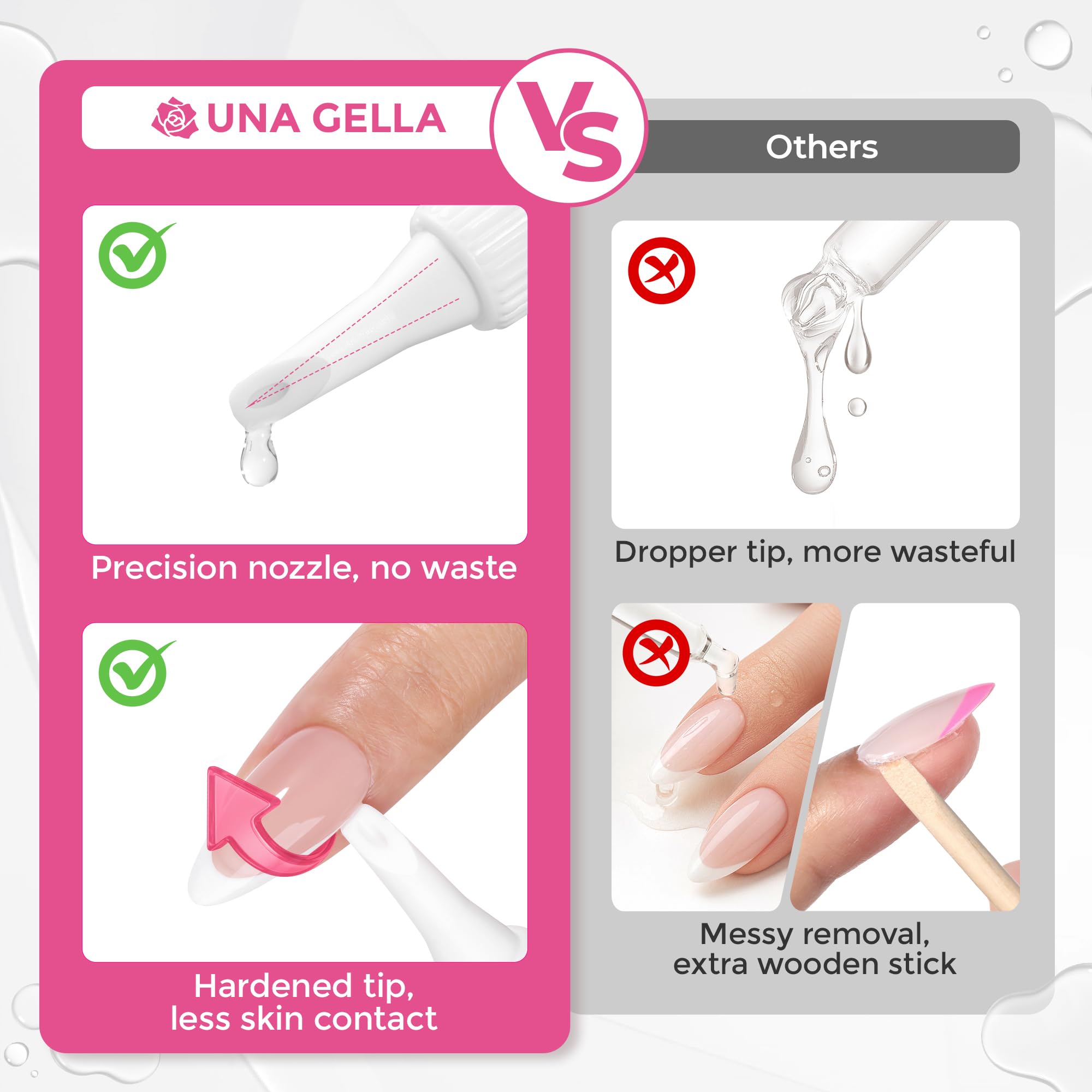 UNA GELLA press-on nails kit in a compact, travel-friendly package.