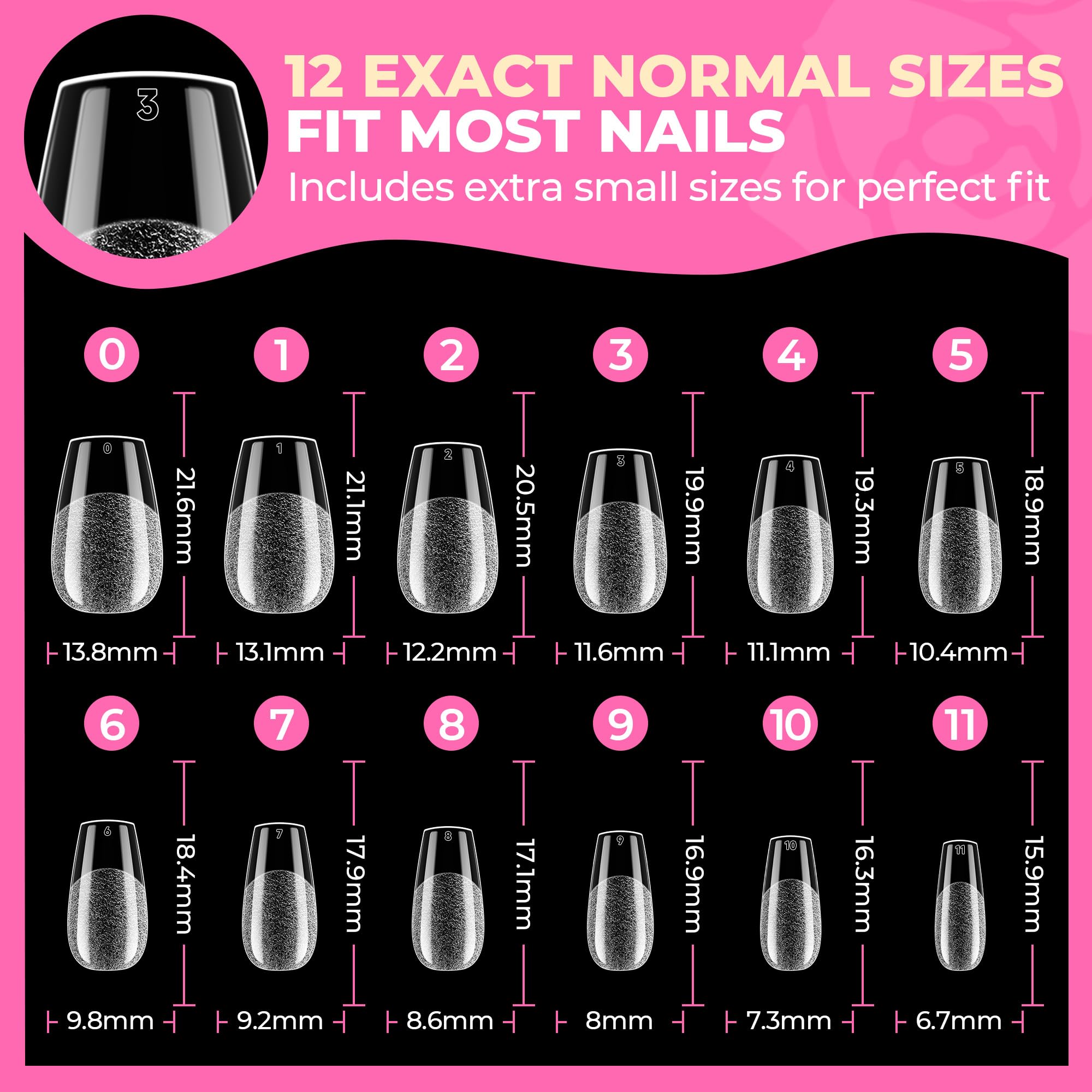 UNA GELLA puntas forma ataud ideal para manicura casera