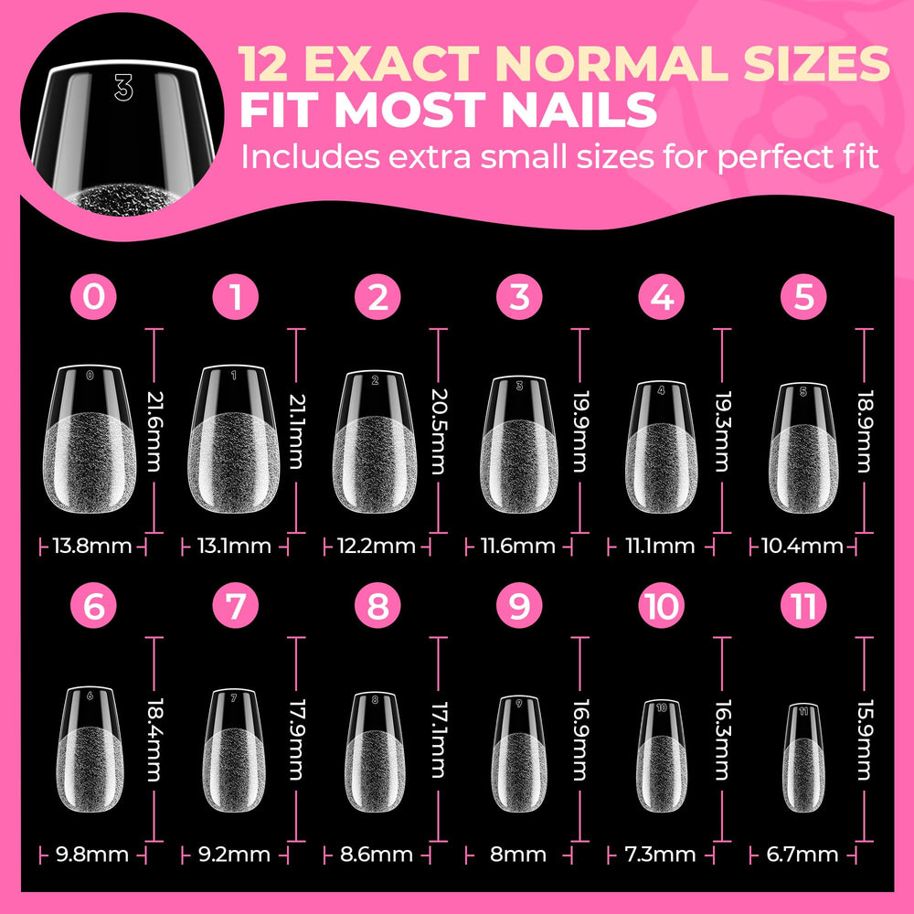 UNA GELLA puntas forma ataud ideal para manicura casera