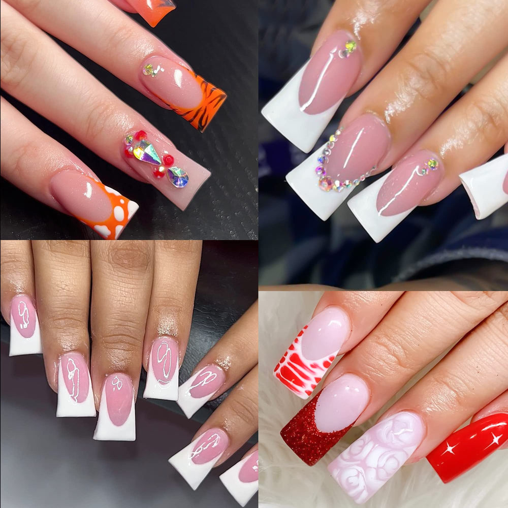 UNA GELLA, puntas transparentes de gel suave para extensiones y uso diario