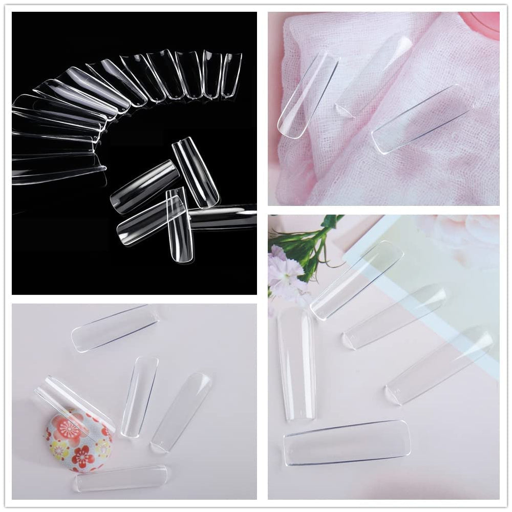 Puntas transparentes UNA GELLA, duraderas para uso diario.