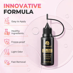Remoción suave sin acetona para uñas postizas con vitamina E.