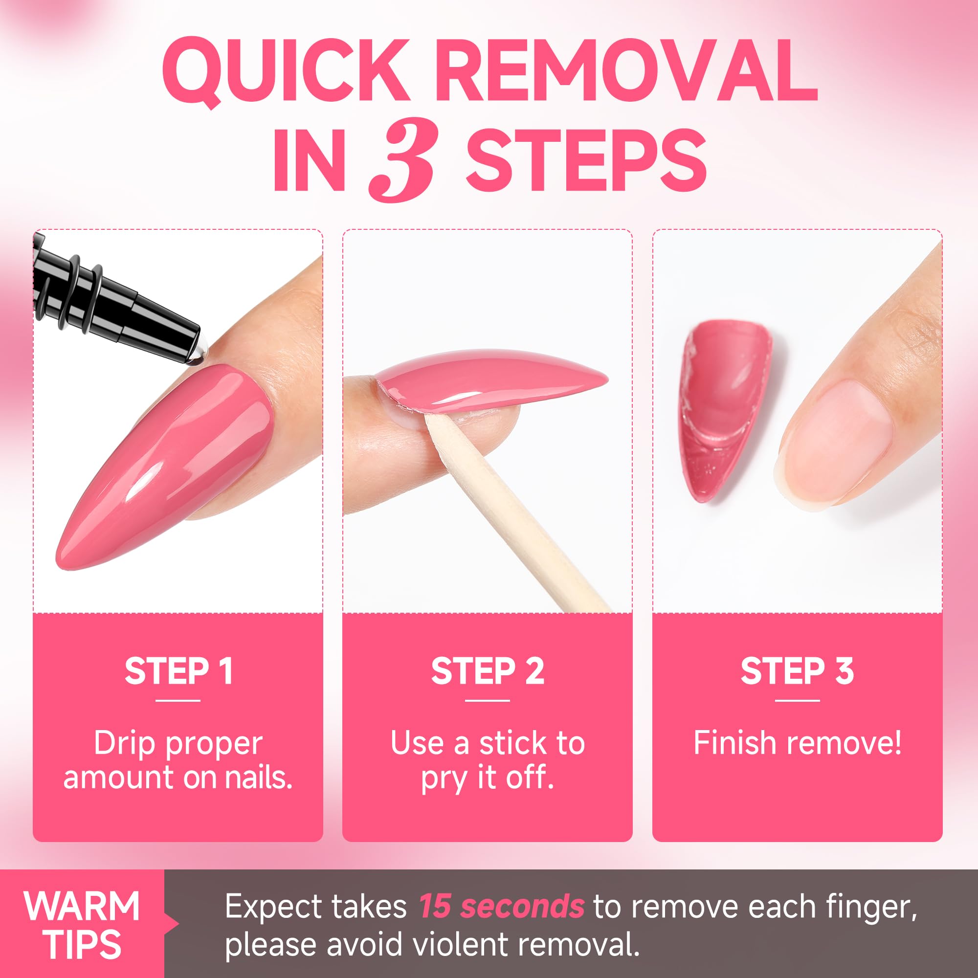 UNA GELLA safe, skin-friendly formula gentle on natural nails