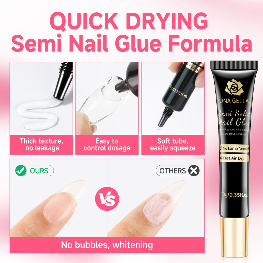 UNA GELLA sealed tube design prevents leakage during storage.