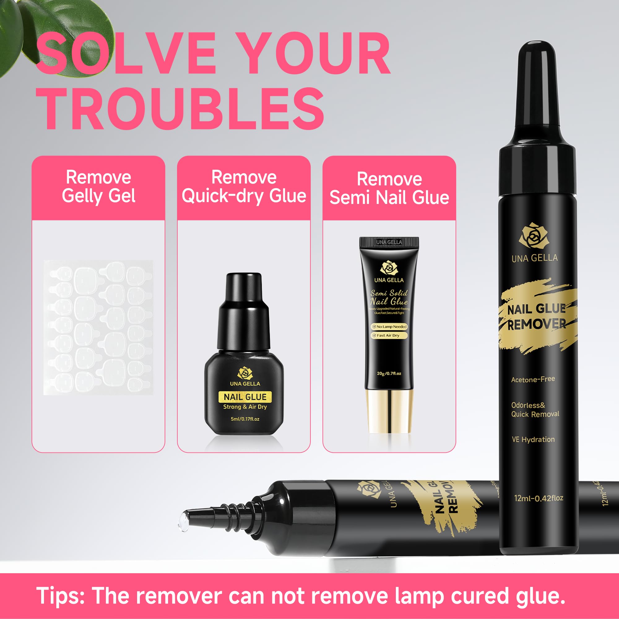 UNA GELLA sealed twist-cap design prevents leaks