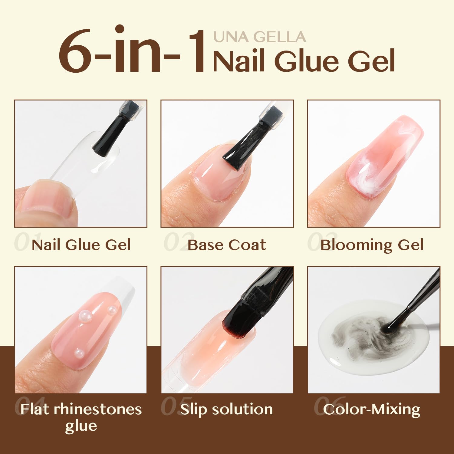 UNA GELLA: 6 en 1 para base, gel de floración y más.