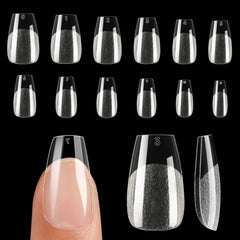 UNA GELLA short coffin nail tips pack showcases 120pcs for easy DIY extensions