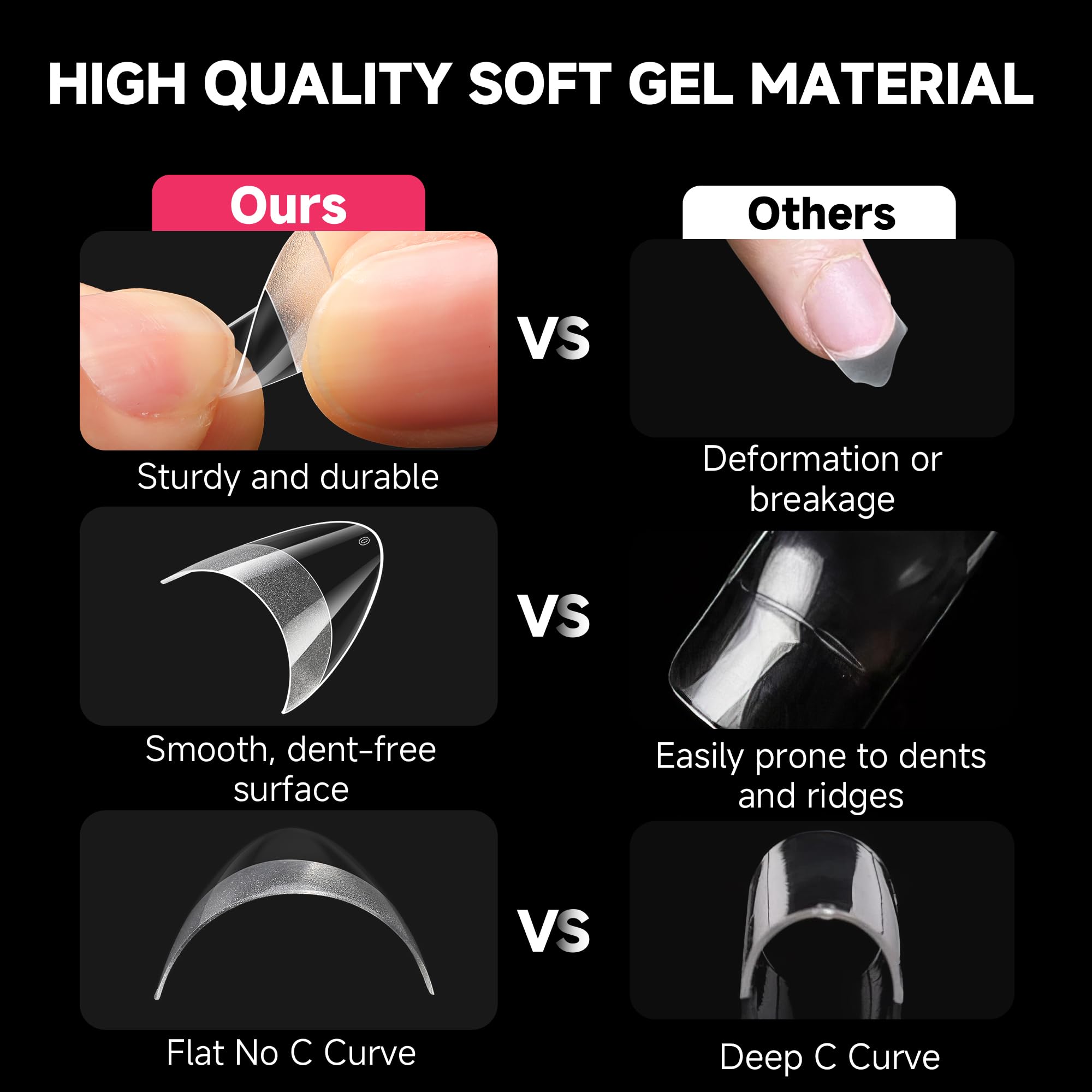 UNA GELLA soft gel material closeup emphasizes flexible, comfortable wear.