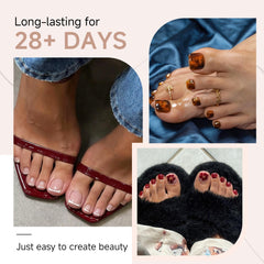 UNA GELLA soft gel toe tips blend with natural-looking toes