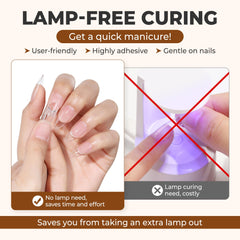 UNA GELLA squeeze-tube demonstrates precise, mess-free nail glue application