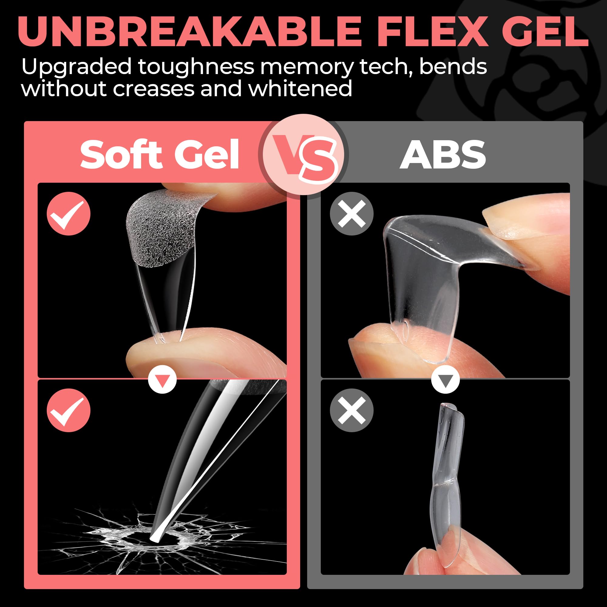 UNA GELLA Stiletto tips ideal for DIY and salon workflows