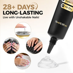 UNA GELLA Gel dries quickly without UV light for easy wear