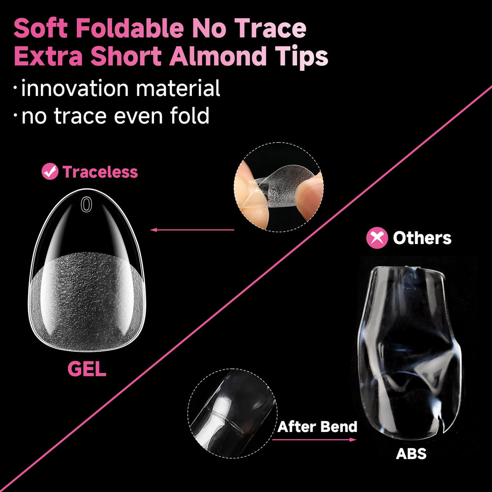 UNA GELLA clear gel tips bend without leaving traces