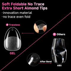 UNA GELLA clear gel tips bend without leaving traces