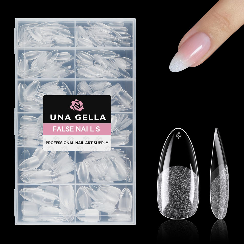 UNA GELLA tip almendra media preforma interna mate para mayor adherencia.