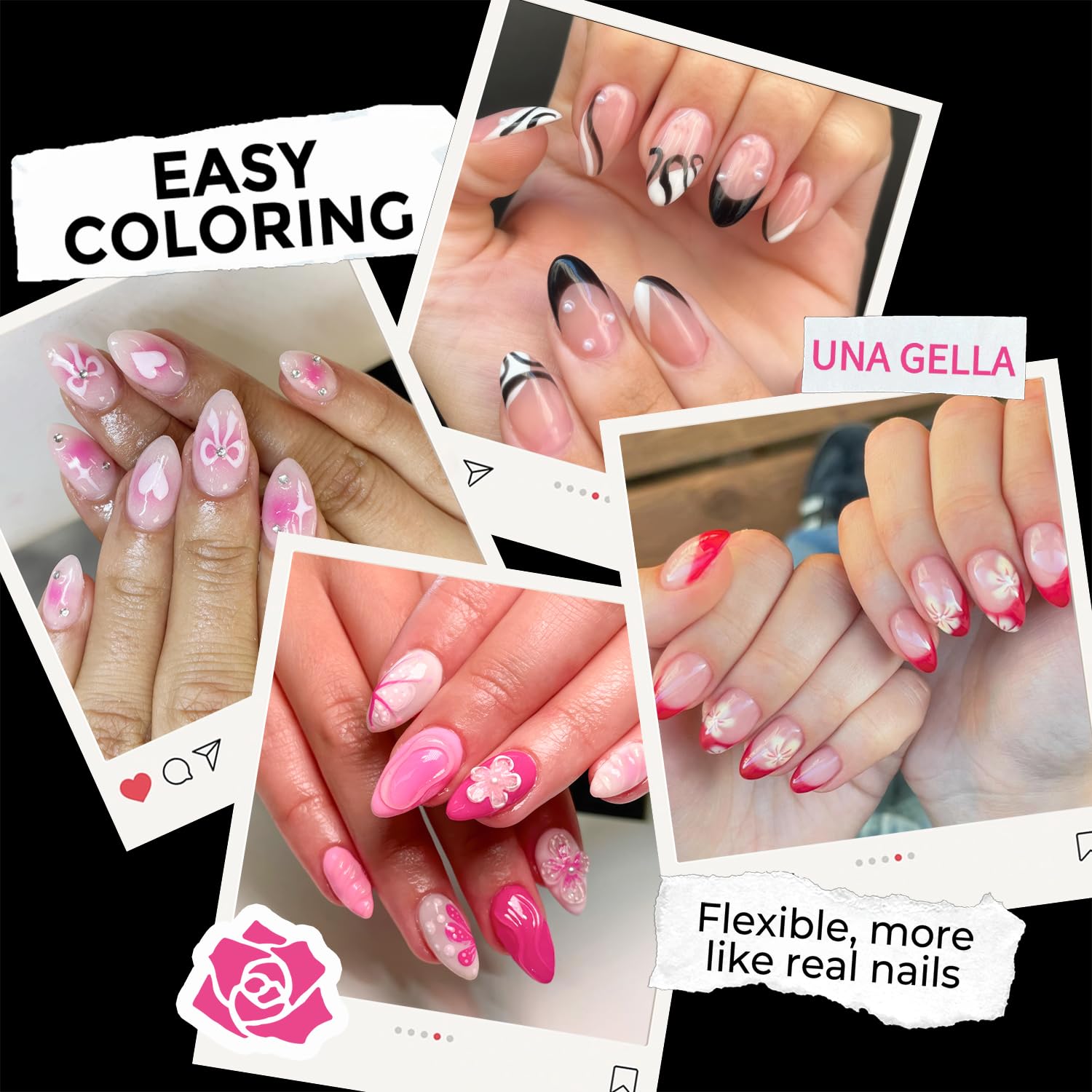 UNA GELLA tip borde suave para aplicación cómoda