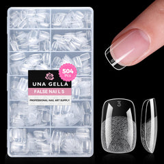 UNA GELLA tips-cuadradas-corto para uñas planas y limpias