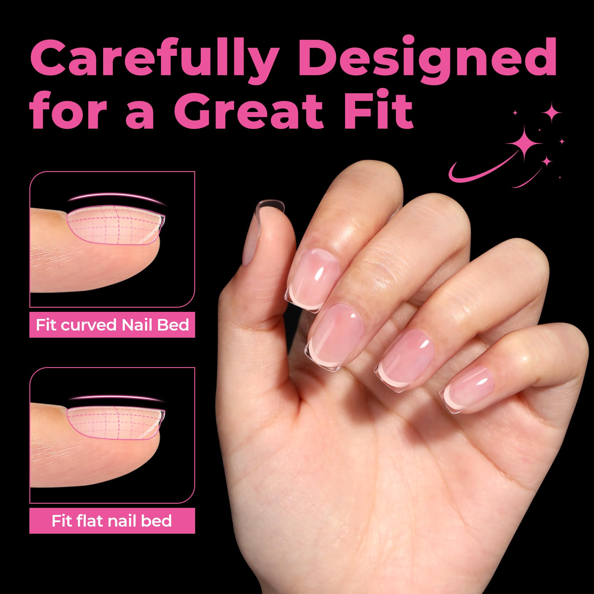 UNA GELLA tip suave para uñas, ajuste preciso en bordes y forma