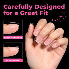 UNA GELLA tip suave para uñas, ajuste preciso en bordes y forma