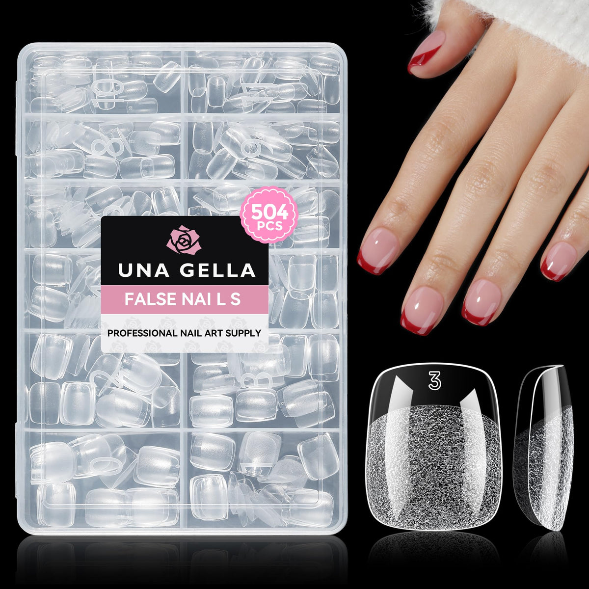 UNA GELLA: empaque del producto, ideal para empezar con uñas postizas