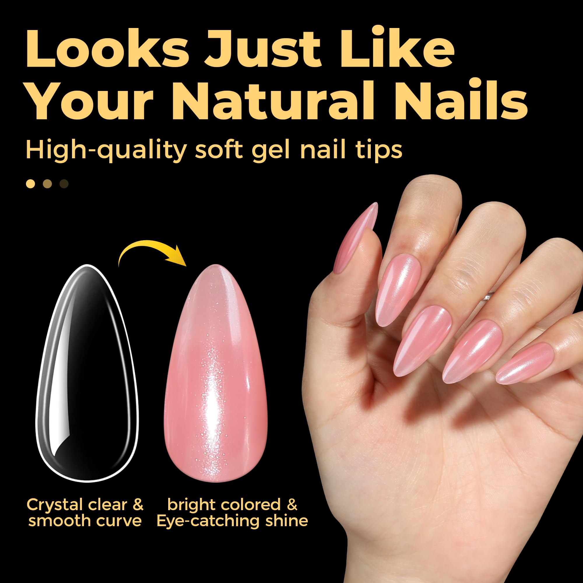 UNA GELLA tips sin olor para una experiencia de manicura más cómoda.