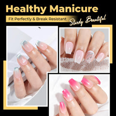 UNA GELLA tips gel corto pre-lijadas para acabado claro sin rastro