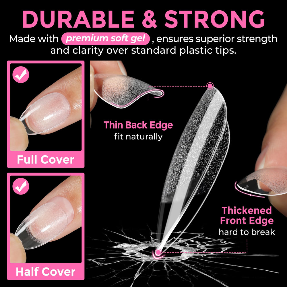 UNA GELLA Transparencia cristalina para cubrir uñas con aspecto natural.