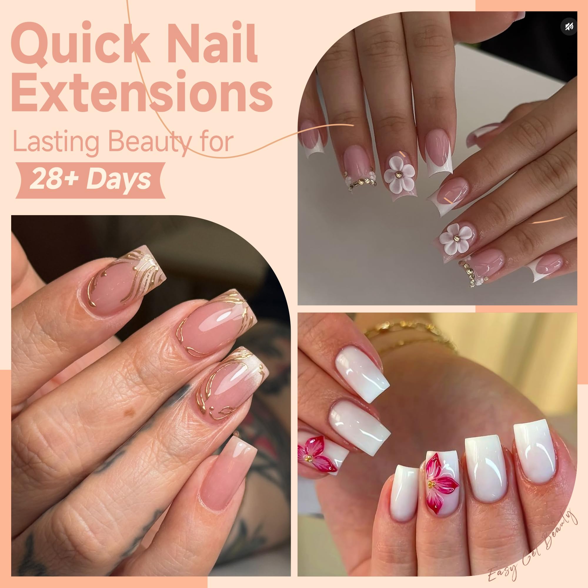 UNA GELLA ultra-fit seamless tips fit nails smoothly for natural wear