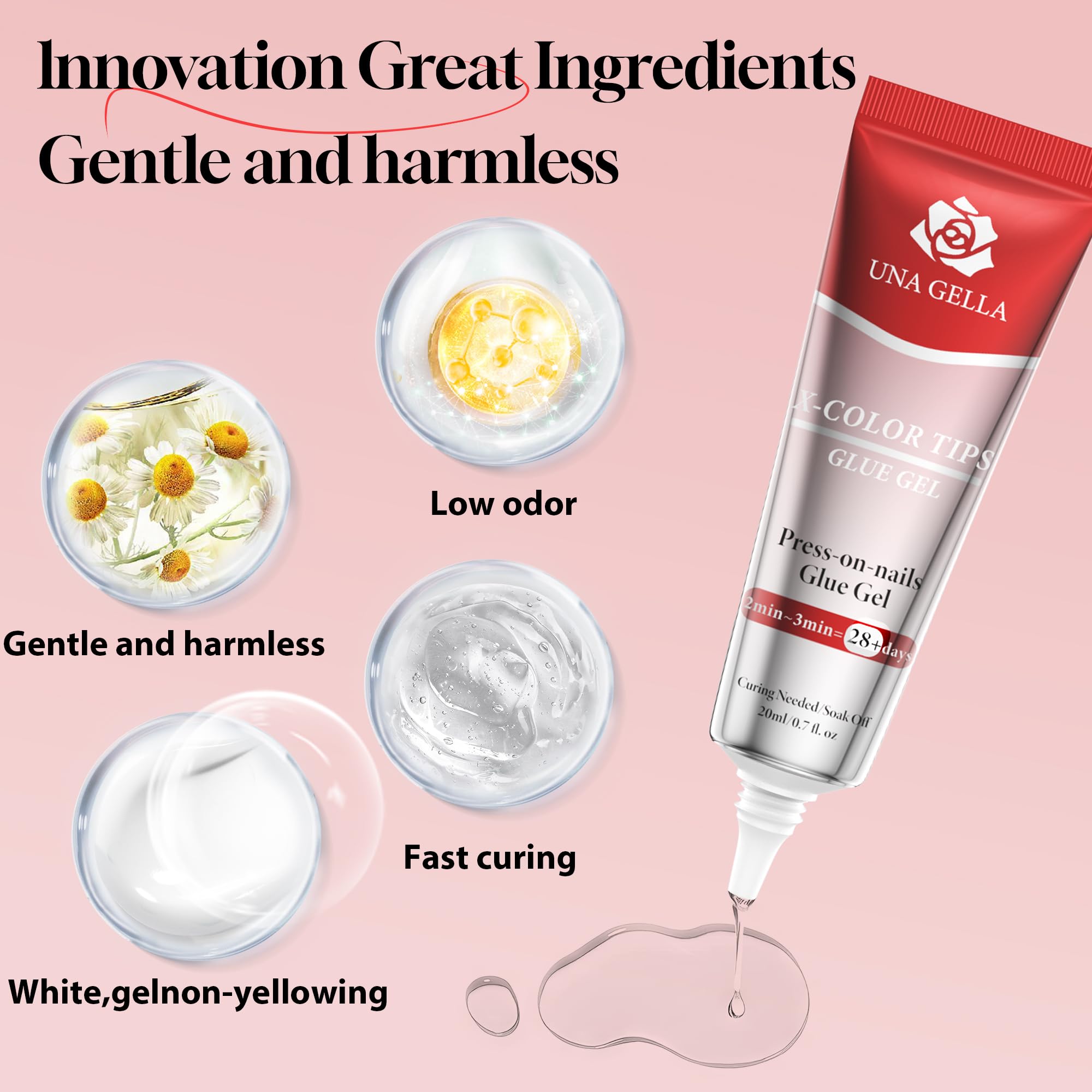 UNA GELLA uñas-postizas-transparentes muestran tips claros para acabado natural.