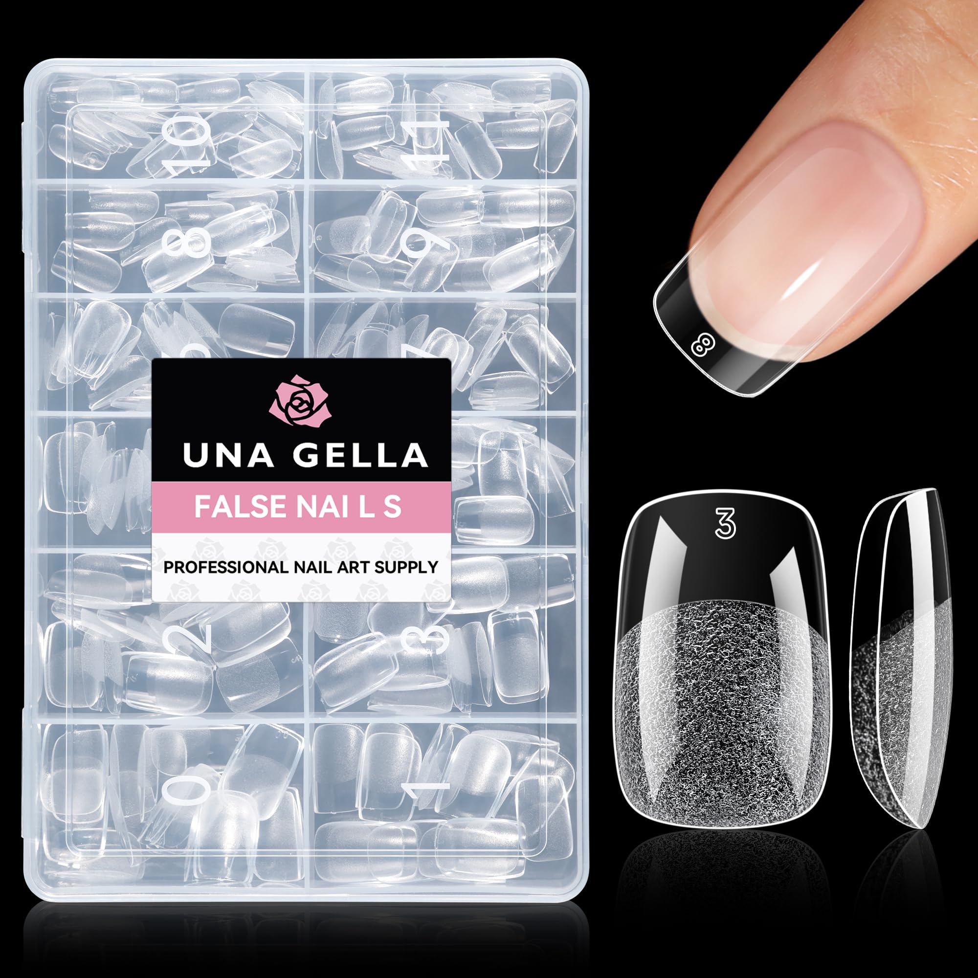 UNA GELLA uña tip pre-etchada para aplicación rápida y limpia