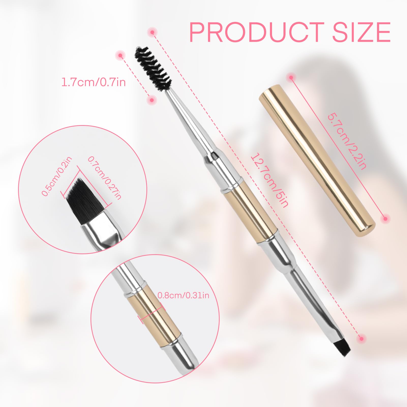 Unaone eyebrow brush cap protects the brush from dust and dirt.