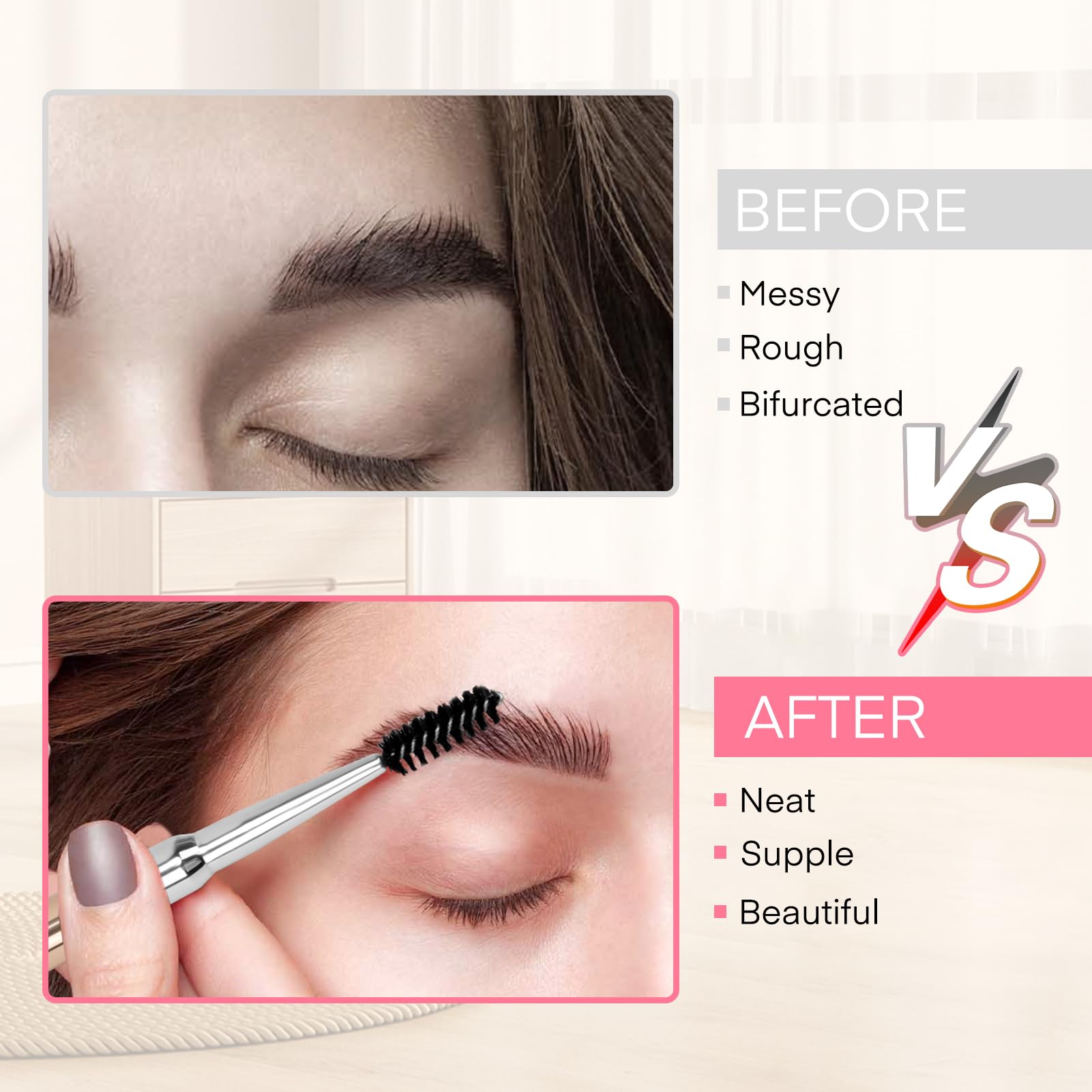Unaone eyebrow brush compact and portable for on-the-go makeup.