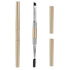Unaone eyebrow brush dual-ended angled for precise brow shaping and filling.