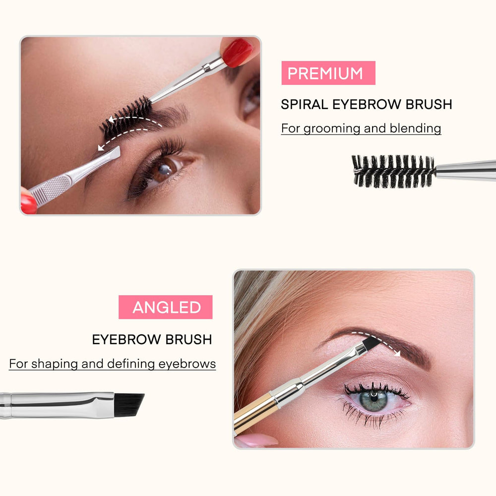 Unaone eyebrow brush with soft bristles for smooth, even application.