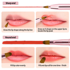 Unaone metal handle and soft fibers offer comfortable, even lipstick application.