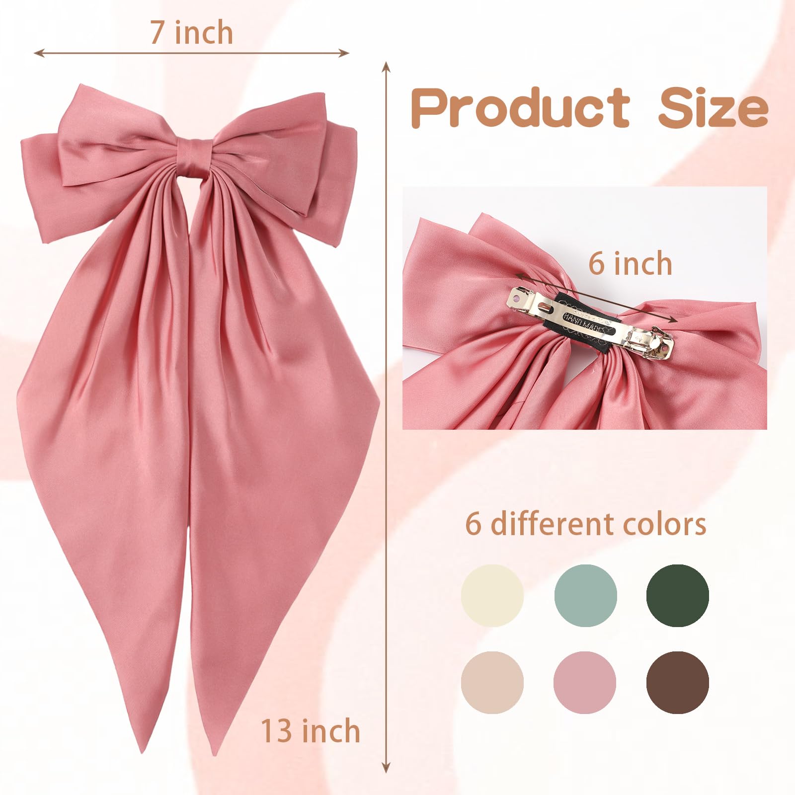 Unbednigt large hair bow clip creates fuller, fluffy appearance with secure hold.