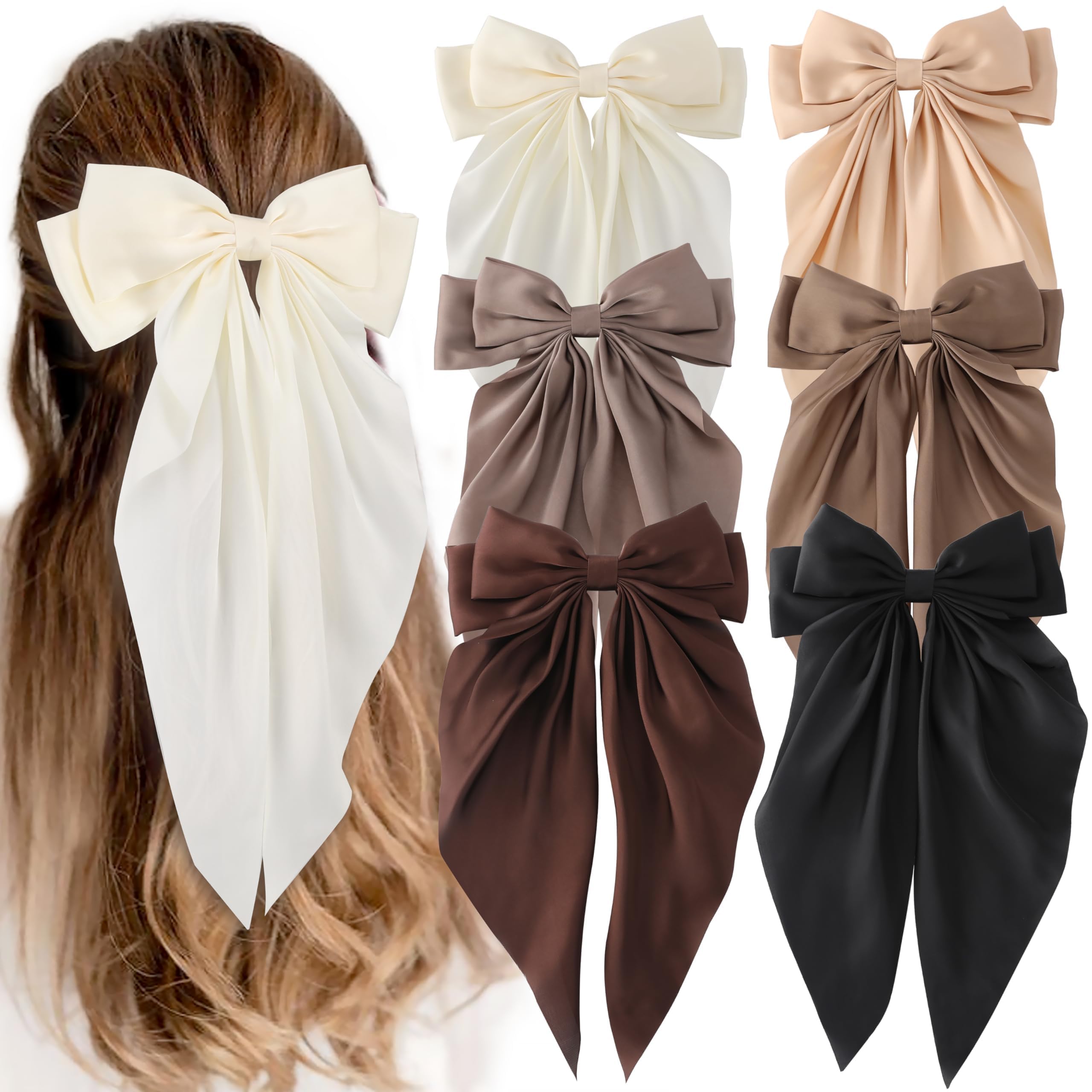 Unbednigt lazos para cabello grandes satinados: ideal para looks elegantes.