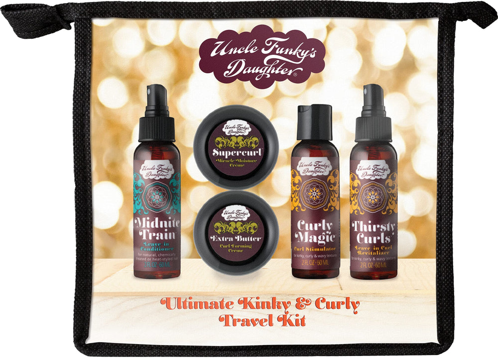 Uncle Funky's Daughter empaque del conjunto para cabello rizado, cuidado diario